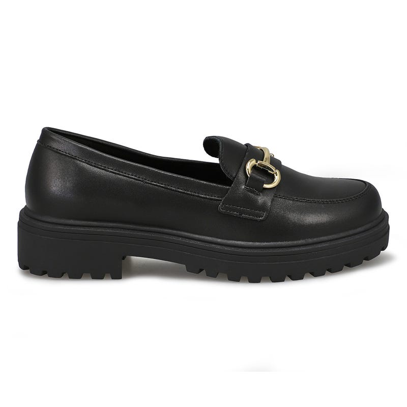 Maddison by SoftMoc Women's Dory 3 Casual Loafer - Black/ Gold