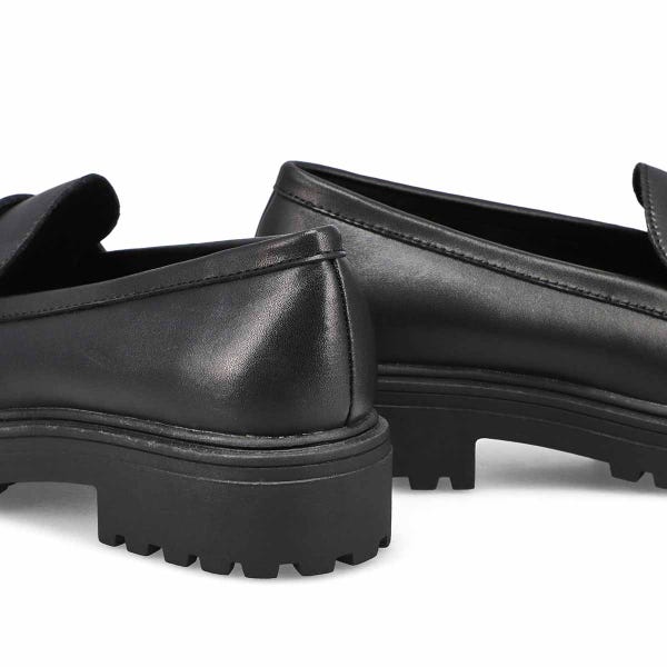 Maddison by SoftMoc Women's Dory 3 Casual Loafer - Black/ Gold