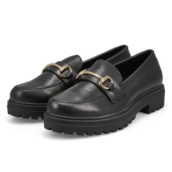 Maddison by SoftMoc Women's Dory 3 Casual Loafer - Black/ Gold