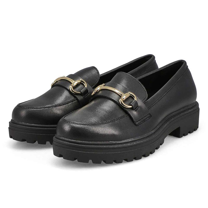 Maddison by SoftMoc Women's Dory 3 Casual Loafer - Black/ Gold