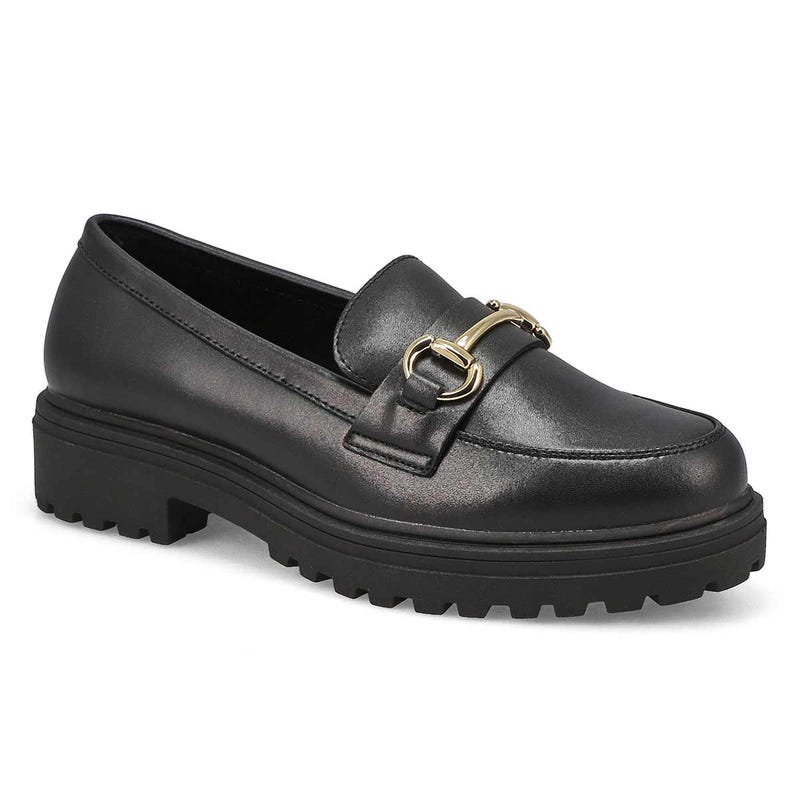 Maddison by SoftMoc Women's Dory 3 Casual Loafer - Black/ Gold