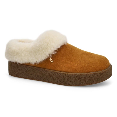 Lds Dream Open Back Slipper - Chestnut