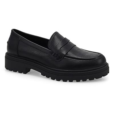 Lds Dutton Casual Wide Loafer - Black