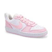 Girls'  Court Borough Low Recraft BG Sneaker - White/Pink Foam