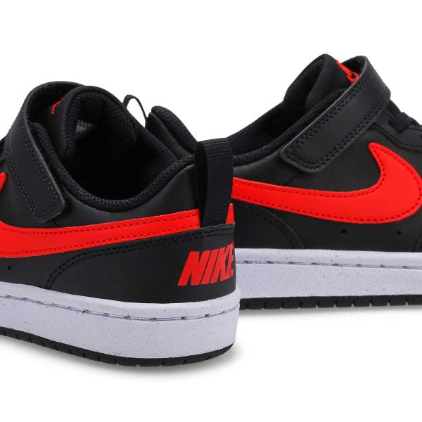 Boys'  Court Borough Low Recraft Sneaker - Black/Red