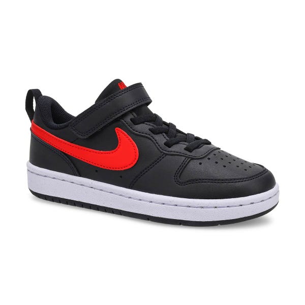 Boys'  Court Borough Low Recraft Sneaker - Black/Red