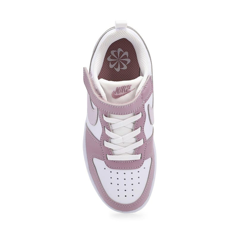 Girls'  Court Borough Low Recraft Sneaker - White/Venice/Plum Fog