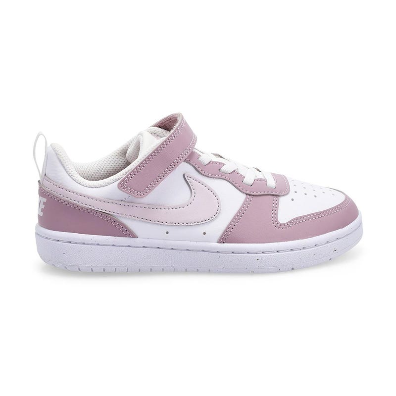 Girls'  Court Borough Low Recraft Sneaker - White/Venice/Plum Fog