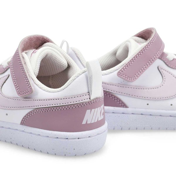 Girls'  Court Borough Low Recraft Sneaker - White/Venice/Plum Fog