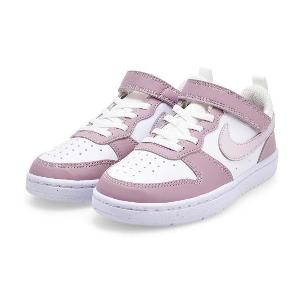Girls'  Court Borough Low Recraft Sneaker - White/Venice/Plum Fog