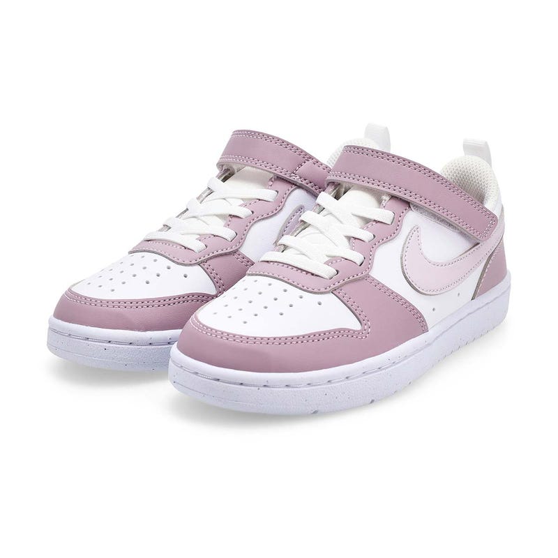 Girls'  Court Borough Low Recraft Sneaker - White/Venice/Plum Fog