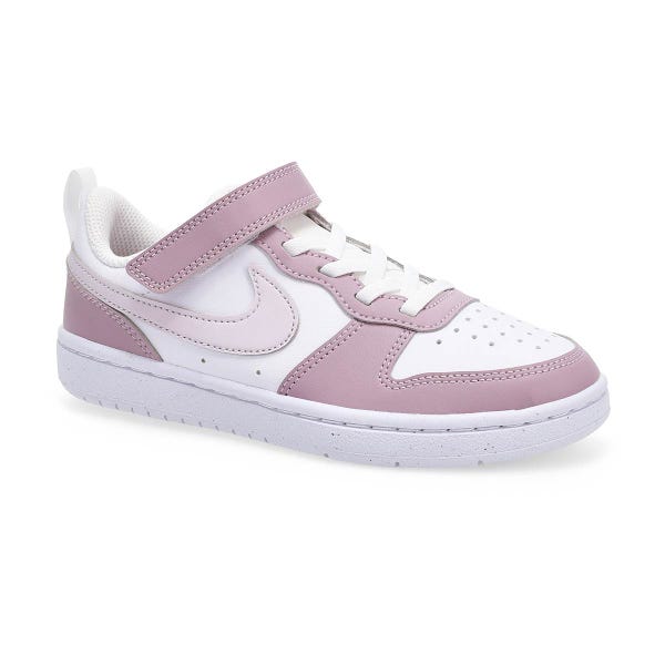 Girls'  Court Borough Low Recraft Sneaker - White/Venice/Plum Fog