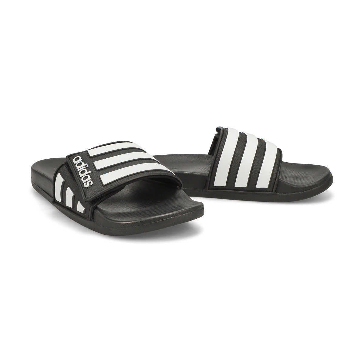 Claquette ADILETTE COMFORT ADJ, noir/blanc, enfant