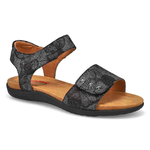 Ladies Elena 01 Vegan Sandal - Black Floral