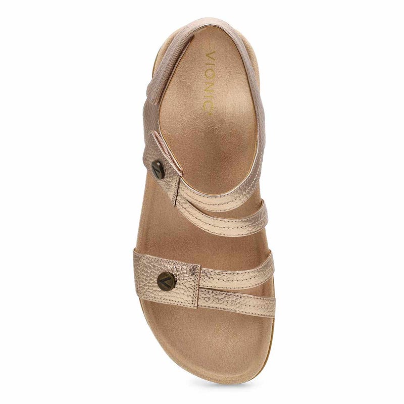 Sandale décontractée à 2 brides ESSIE, bronze, femmes