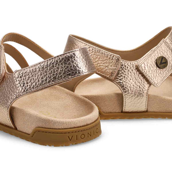 Sandale décontractée à 2 brides ESSIE, bronze, femmes