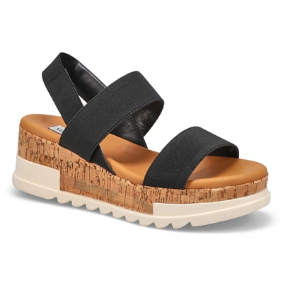 Lds Ester Wedge Sandal - Black