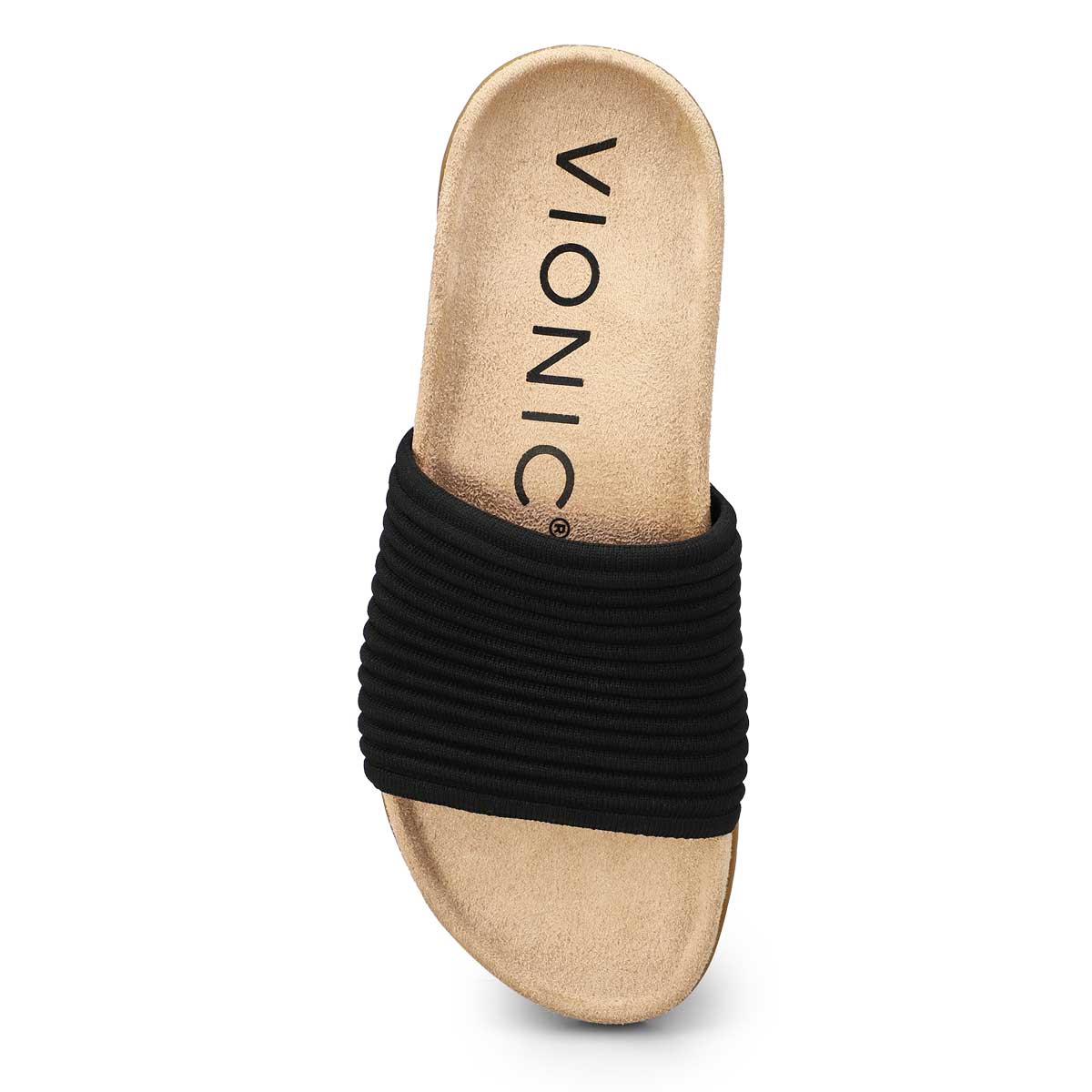 Women's Evie Knit Causal Slide Sandal - Black