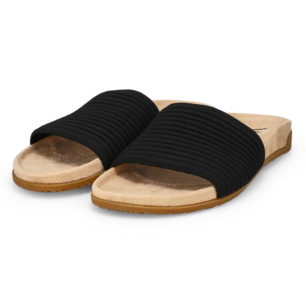 Women's Evie Knit Causal Slide Sandal - Black