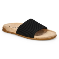 Women's Evie Knit Causal Slide Sandal - Black