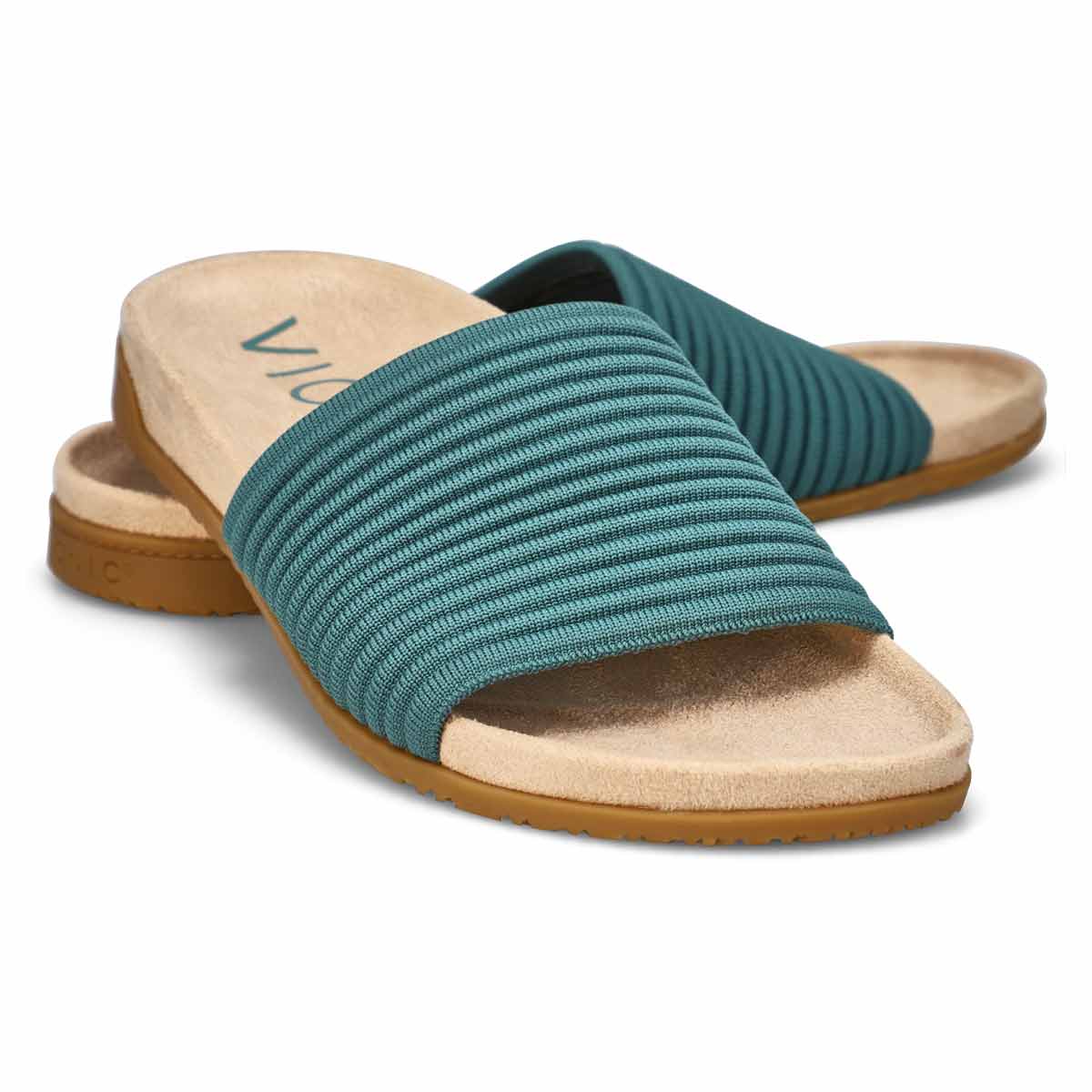 Women's Evie Knit Causal Slide Sandal - Bodega Blue