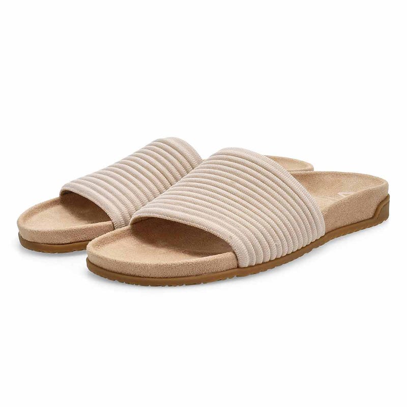 Women's Evie Knit Causal Slide Sandal - Cream