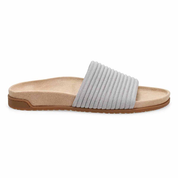 Women's Evie Knit Causal Slide Sandal - Vapor Grey/ Silver