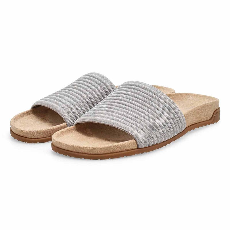Women's Evie Knit Causal Slide Sandal - Vapor Grey/ Silver