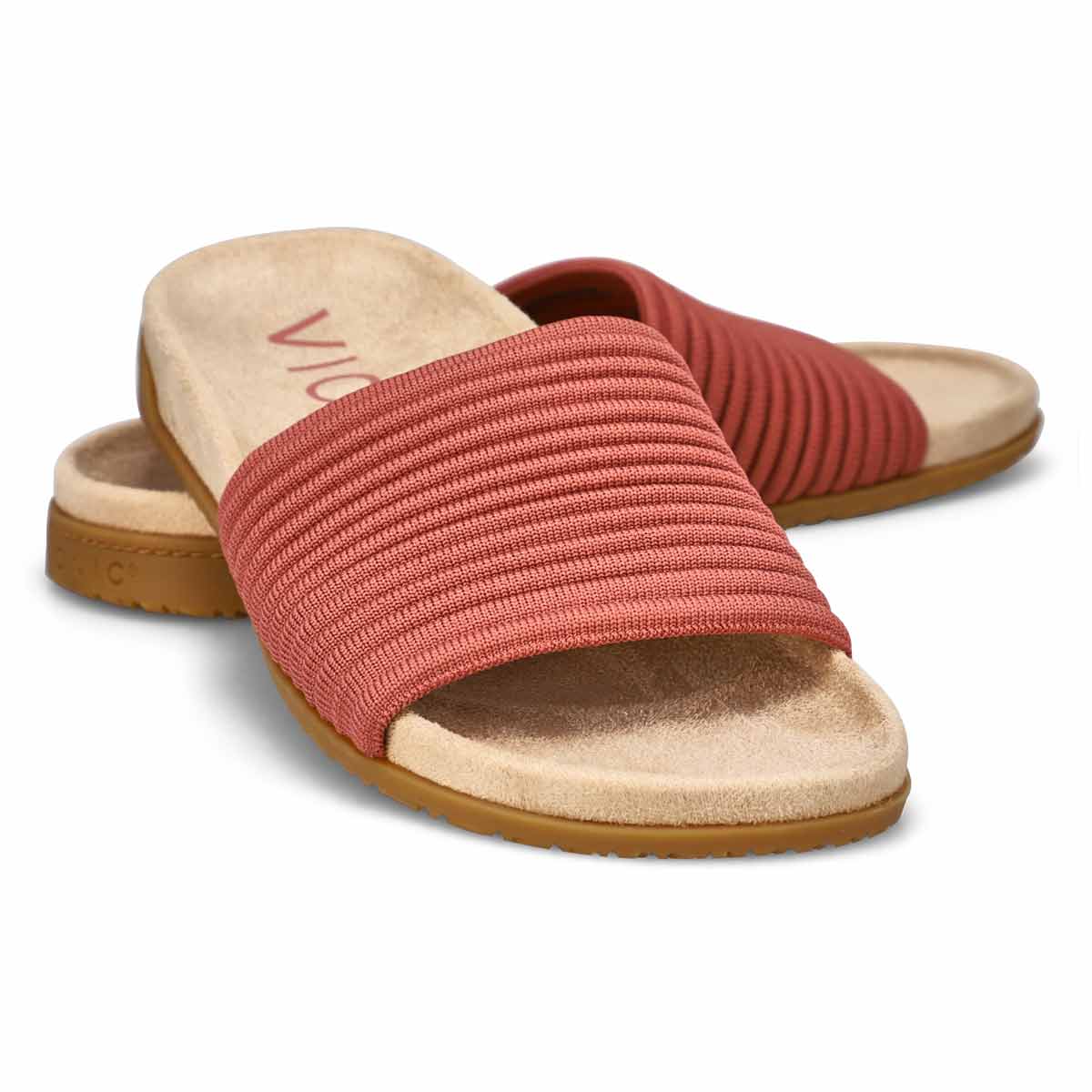 Women's Evie Knit Causal Slide Sandal - Withered Rose