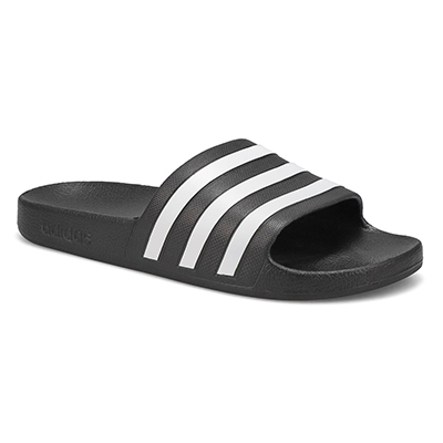 Lds Adilette Aqua Slide Sandal - Black/White