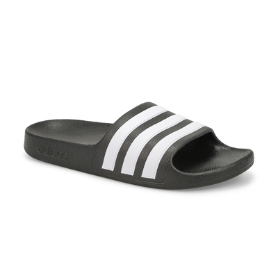 Kds Adilette Aqua Slide Sandal - Black/White