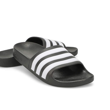 Kid's Adilette Aqua Slide Sandal - Black/White