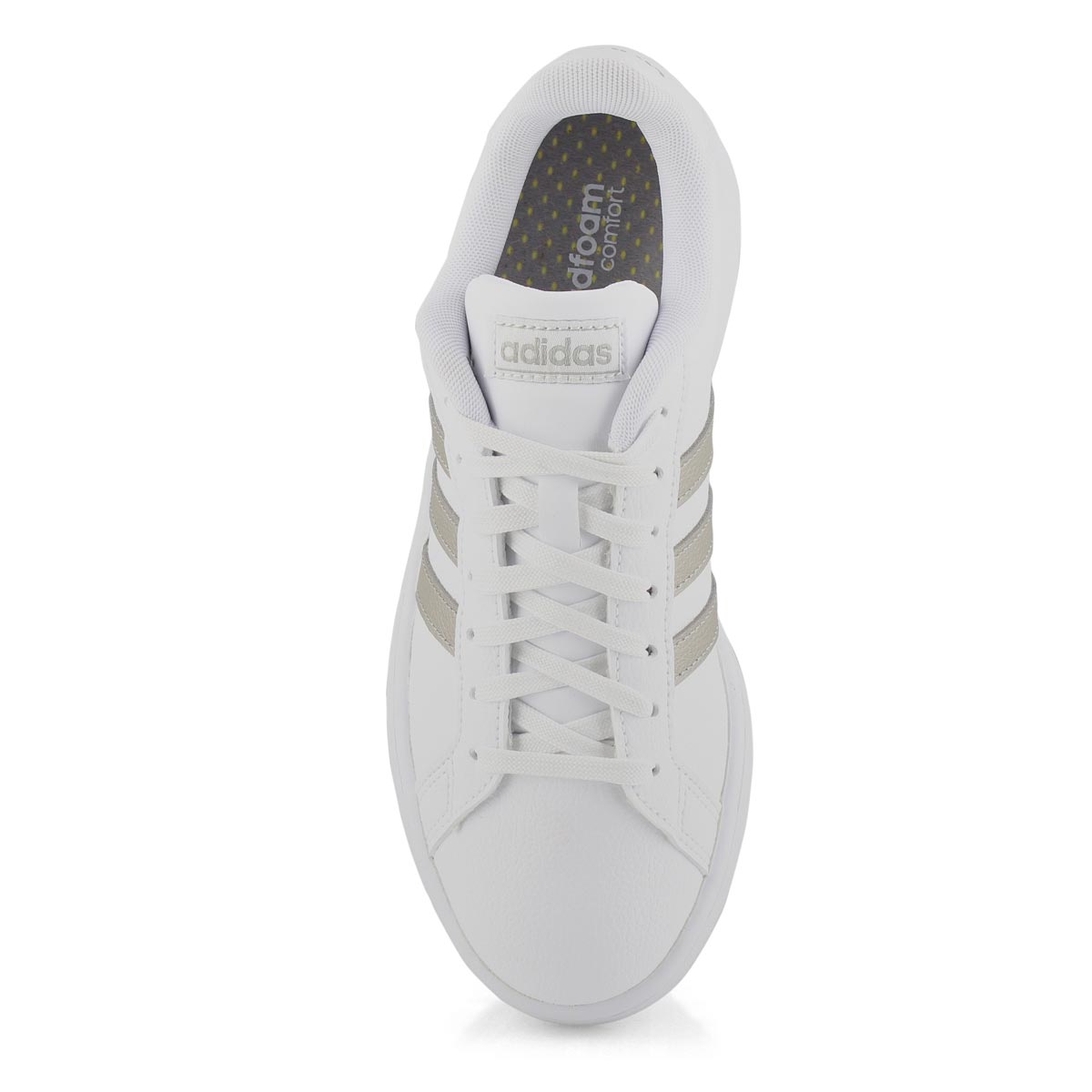 adidas Women's Grand Court Sneaker - White/Pl | SoftMoc.com