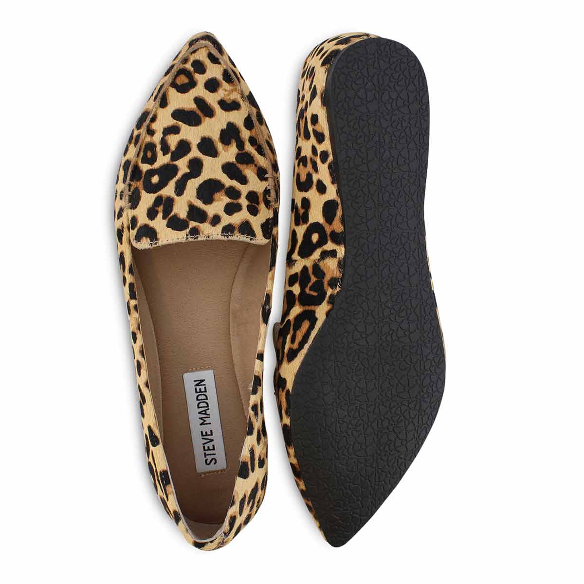steve madden feather loafer leopard
