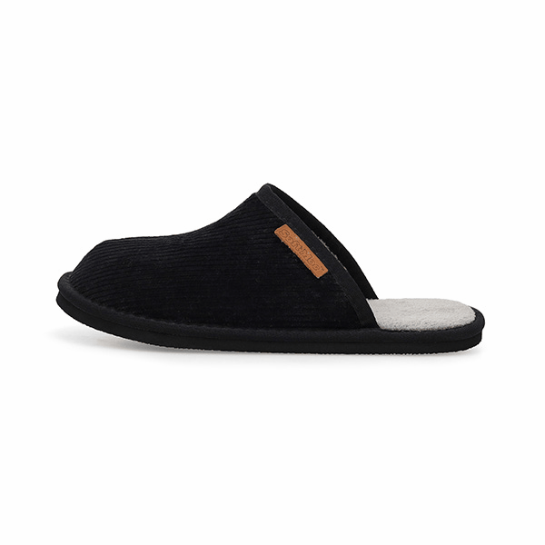 SoftMoc Men's Fella Open Back Slipper - Black | SoftMoc.com