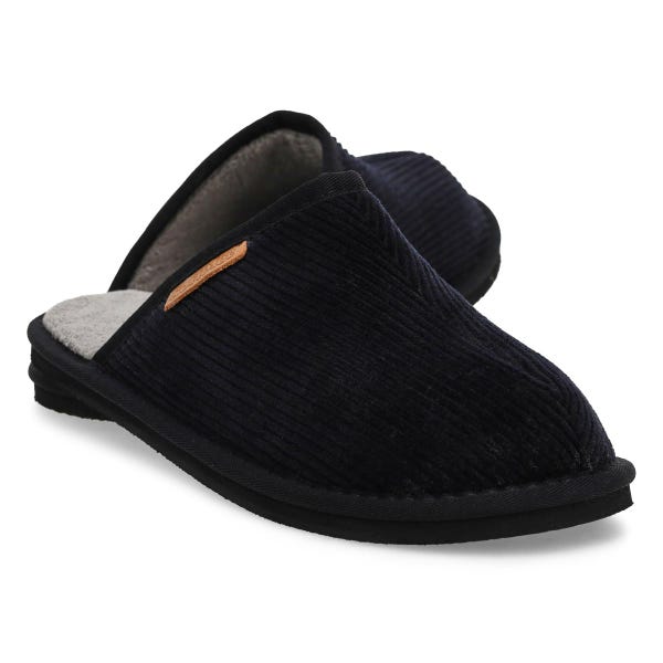 Men's Fella Open Back Slipper - Black
