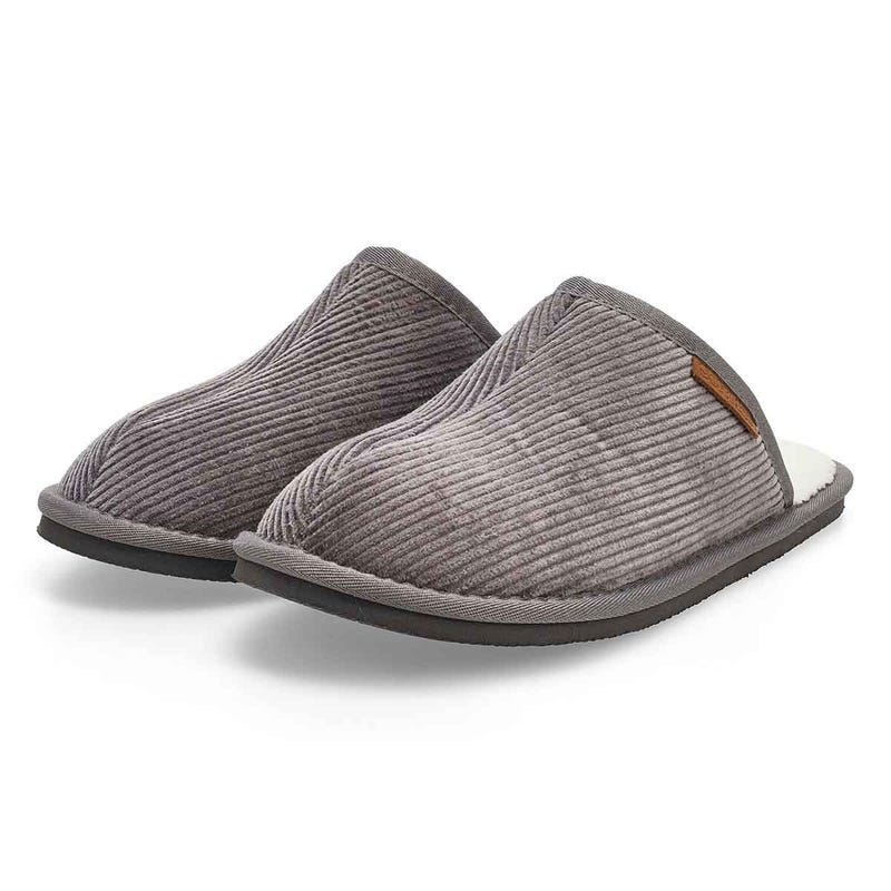 Men's Fella Open Back Slipper - Charcoal