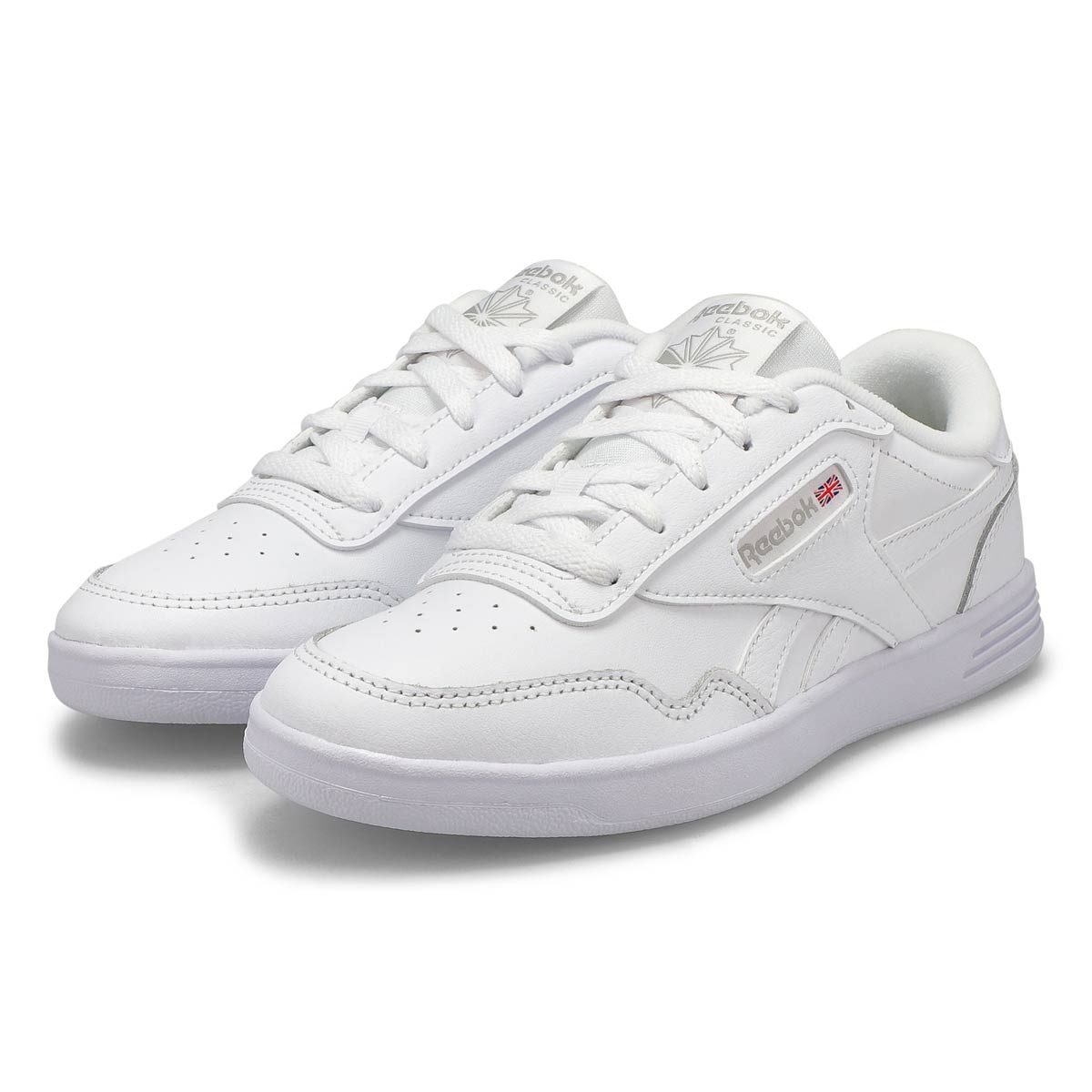 Reebok Women's Club Memt Sneaker - White/Stee | SoftMoc USA