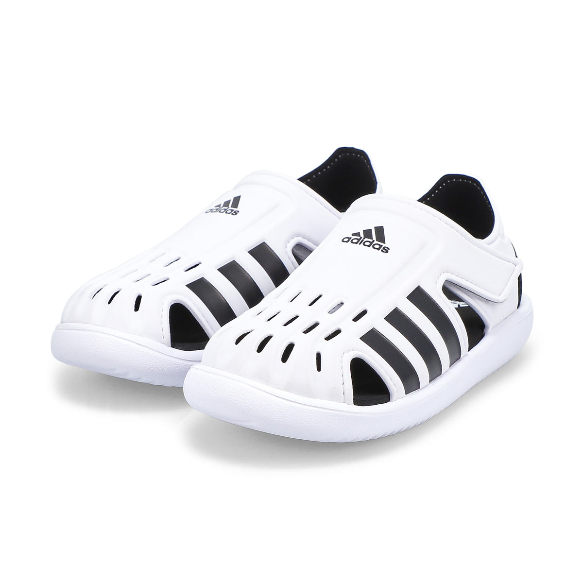 adidas Kids' Water Sandal C - White/ Black | SoftMoc.com