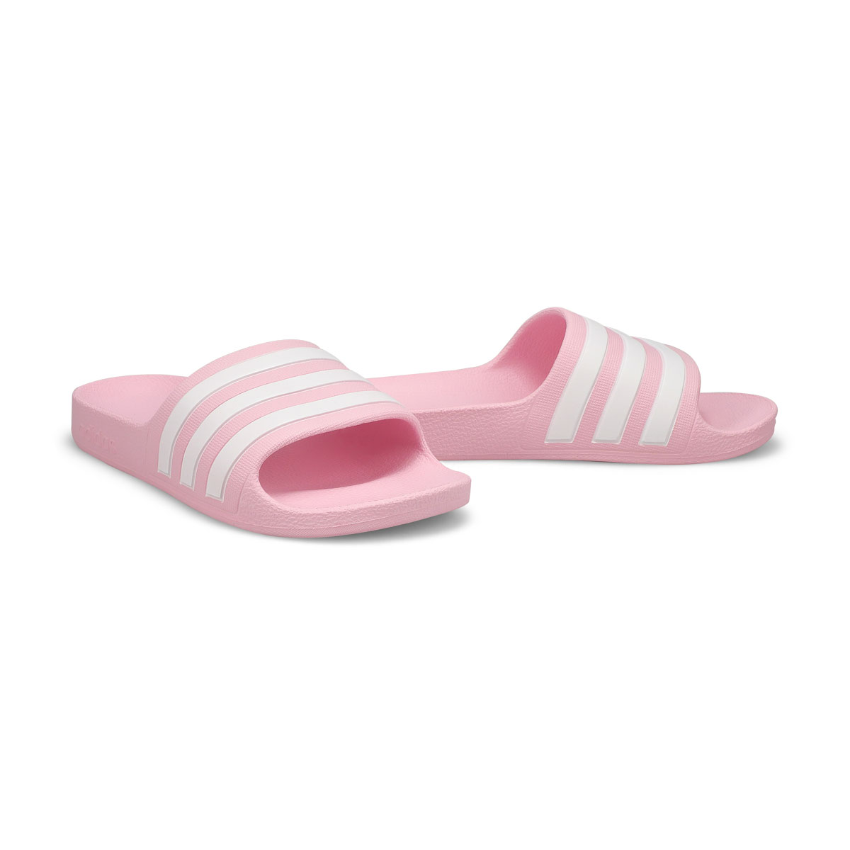 adidas Girls' Adilette Aqua Slide - Pink/ Whi | SoftMoc.com