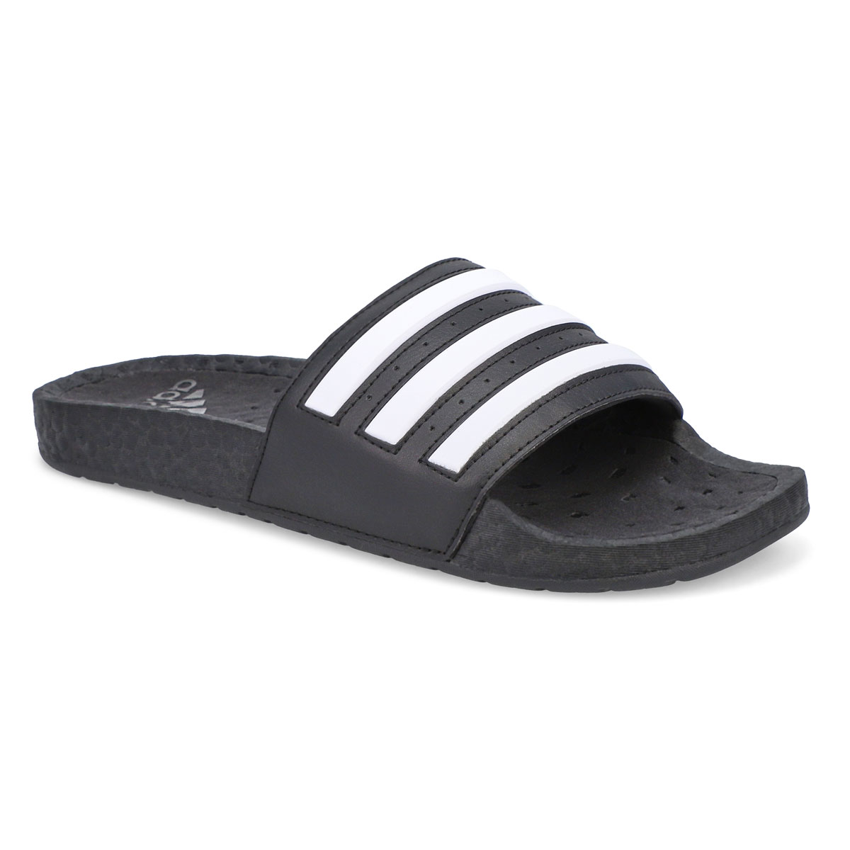 adidas Men's Adilette Boost Slide - Black/Whi | SoftMoc.com