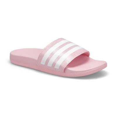 Grls Adilette Comfort K Slide - Pink/White