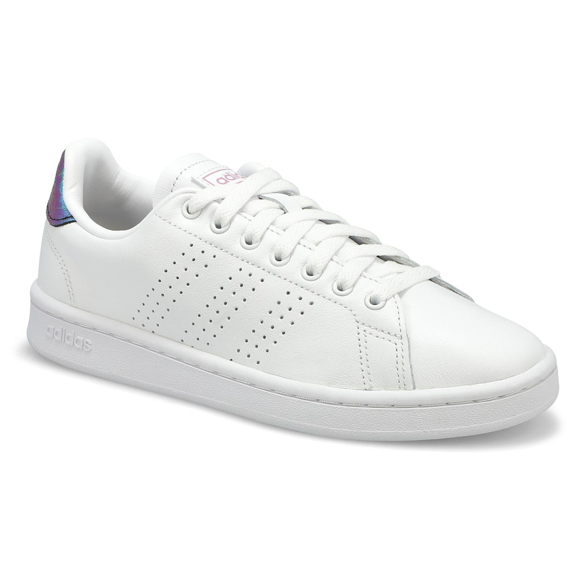 adidas Women's Advantage Sneaker - White /Sil | SoftMoc.com