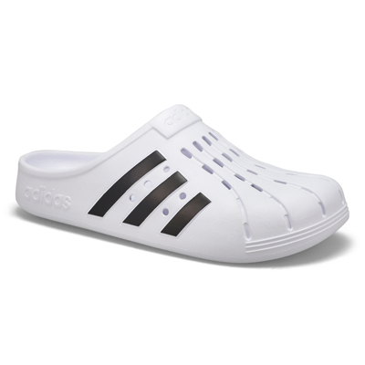 Mns Adilette Clog Slip On Shoe - White/Black