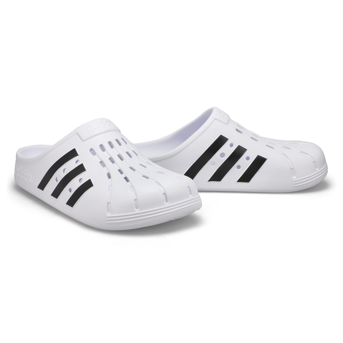 Men's Adilette Clog Slip On Shoe - Black/White