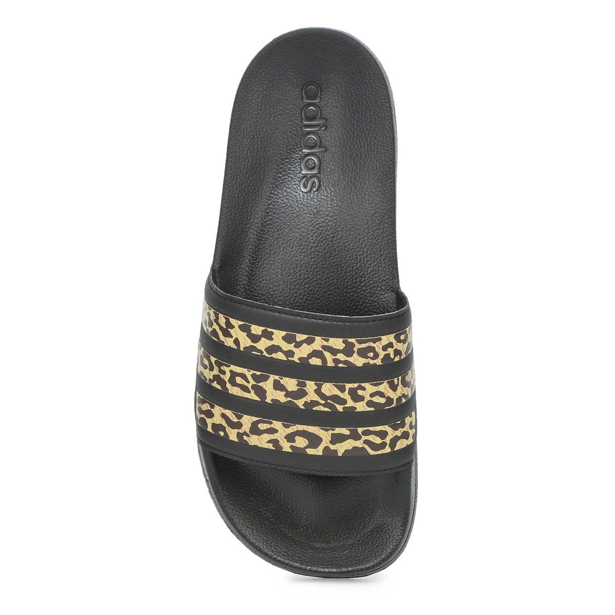 adidas adilette shower slides women's leopard