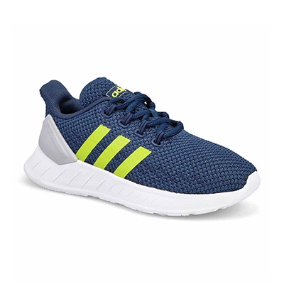 Grls Questar Flow K Running Shoe - Navy/Yellow