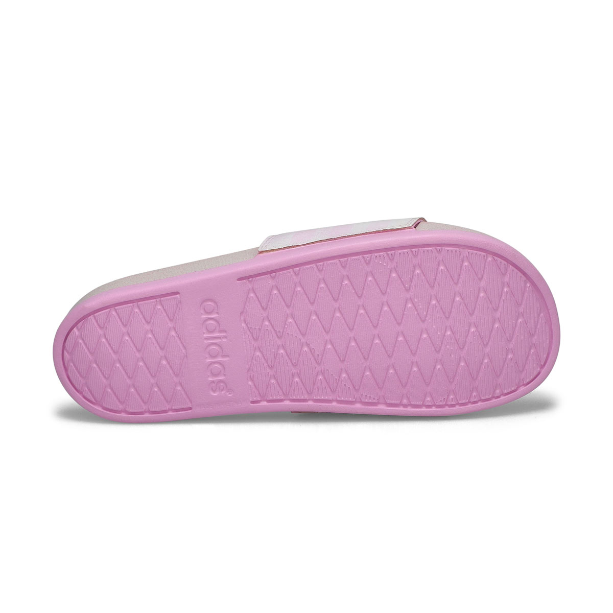ADILETTE CF+ STRIPES W, blanc/lilas, femmes