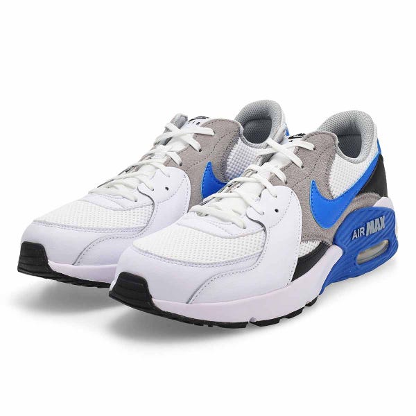 Men's Air Max Excee Lace Up Sneaker - White/Blue Crystal/Light Smoke Grey/Black