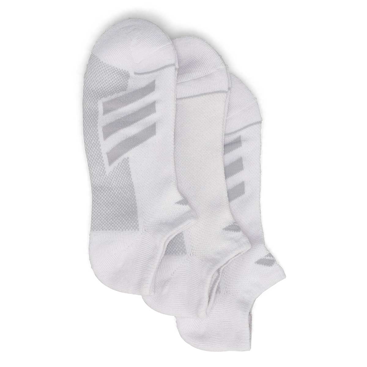 Men's Superlite Stripe No Show White Sock - 3 pack